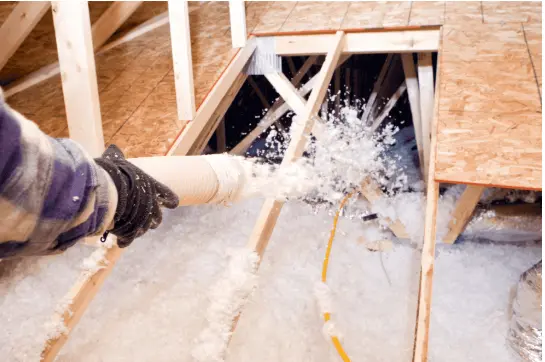 Blown-in insulation installation in Pueblo Colorado