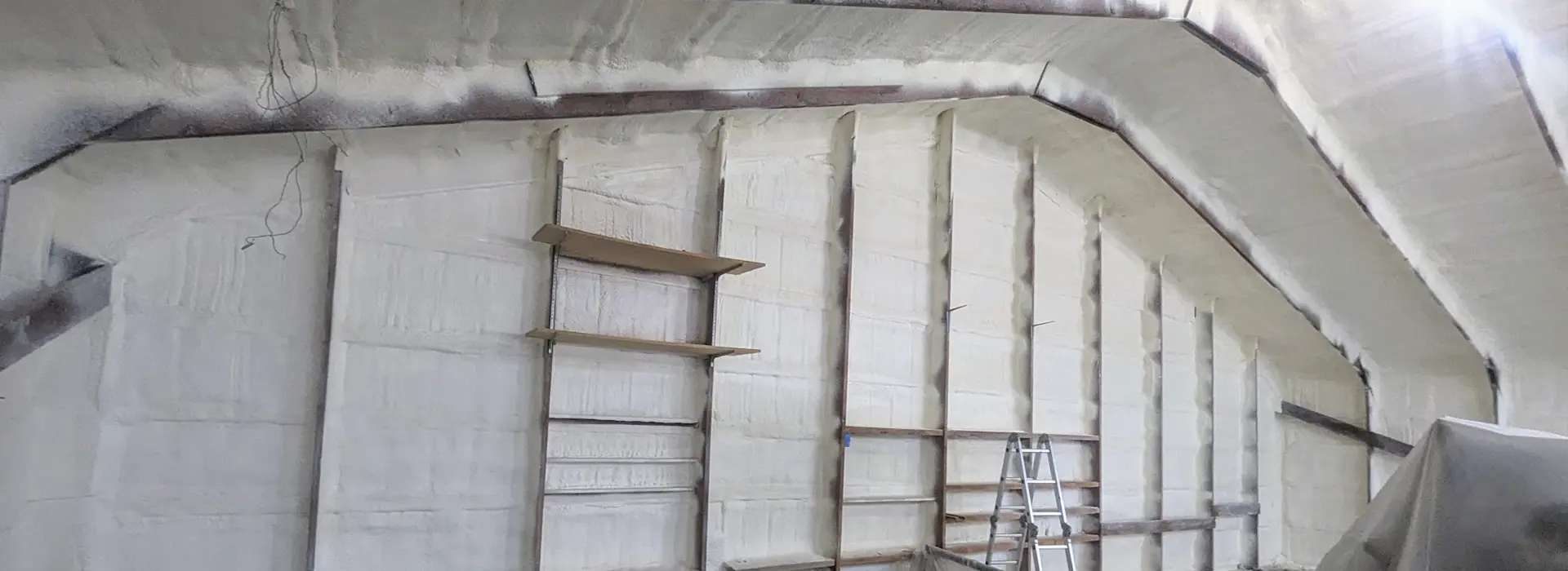 Closed-cell spray foam insulation project